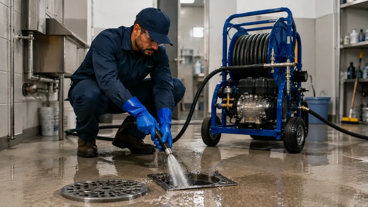 Floor Drain Hydro Jet Cleaning in Folsom