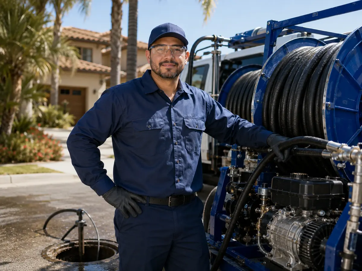Hydro jet sewer cleaning in Folsom