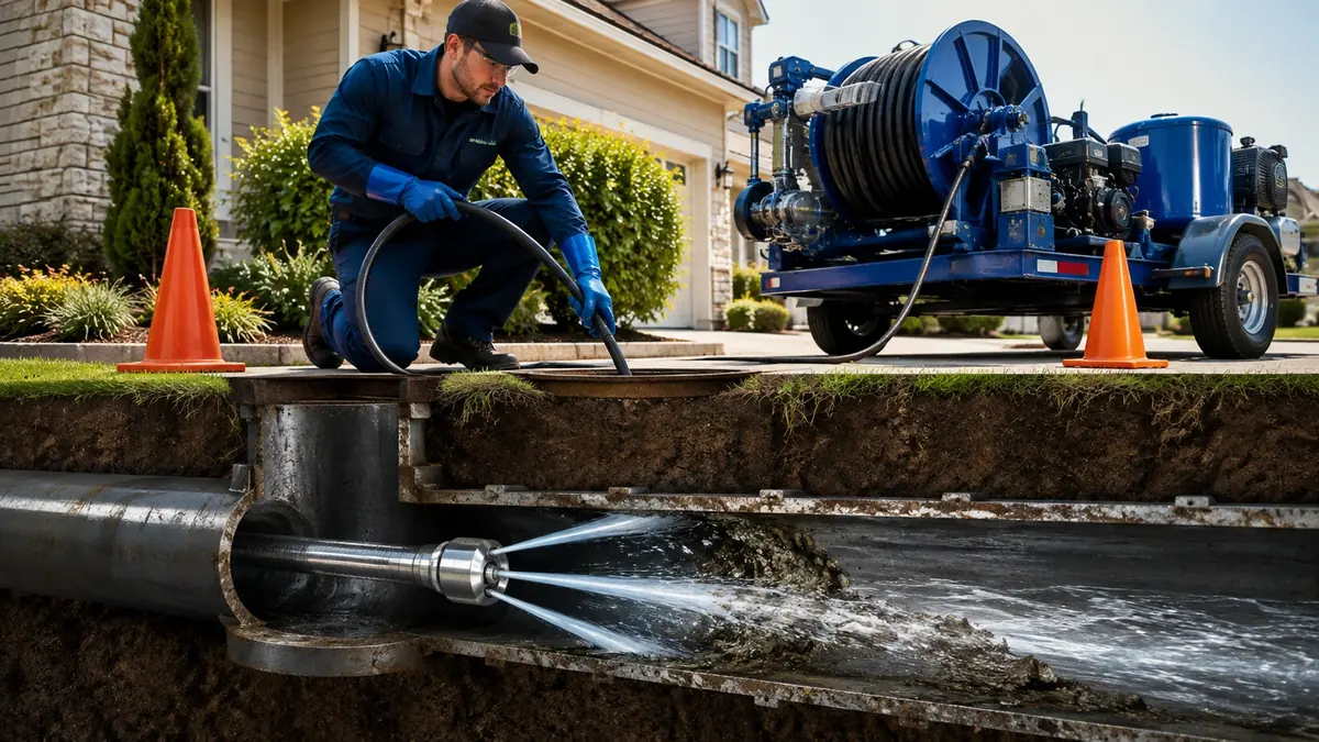 Main Sewer Line Hydro Jet Cleaning in Folsom