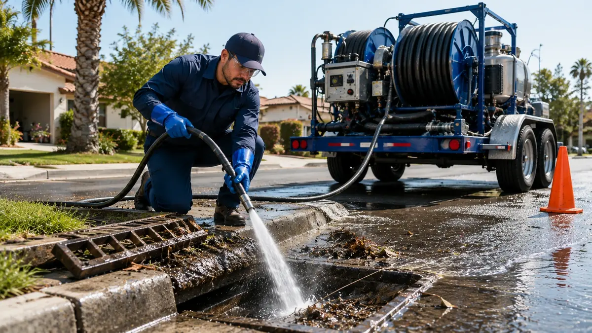 Storm Drain Hydro Jet Cleaning in Folsom